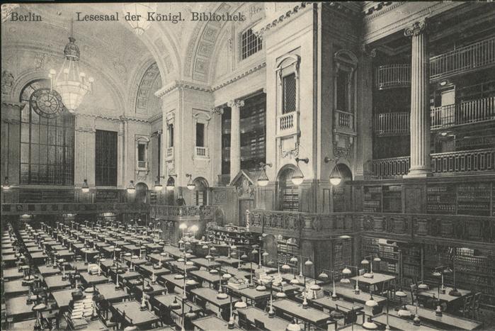 Berlin Königliche Bibliothek Lesesaal