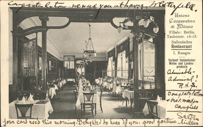 Berlin Italienisches Restaurant Unione Coopera