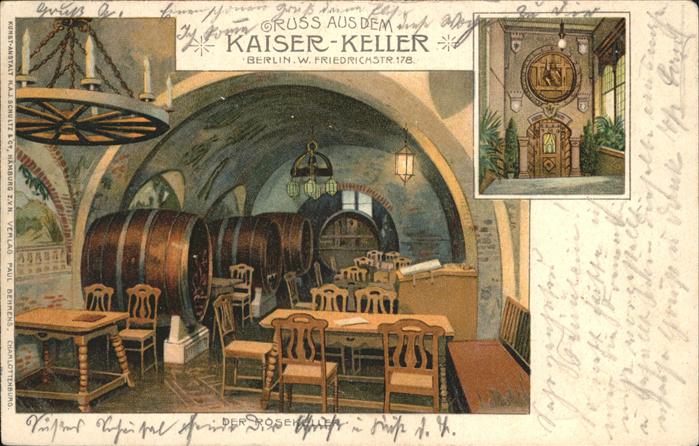 Berlin Kaiserkeller Rosekeller Weinfass