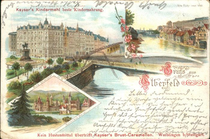 Elberfeld Wuppertal Fuhrstrasse Schwebebahn Burg Elverfeldt