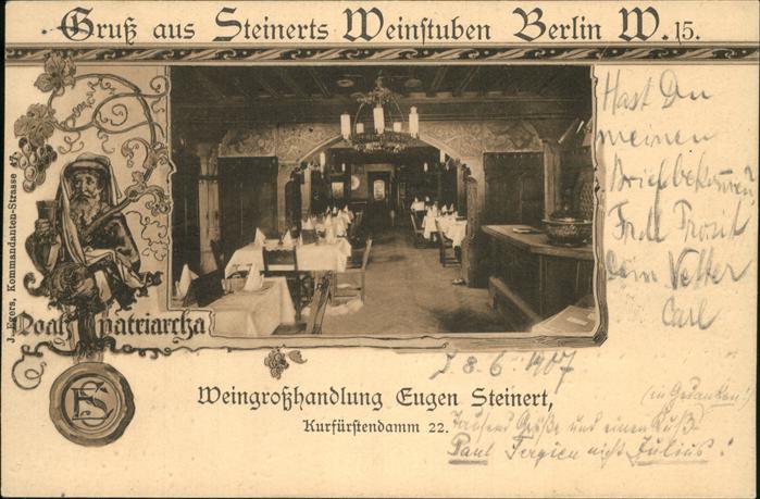 Berlin Weingrosshandlung Eugen Steinert