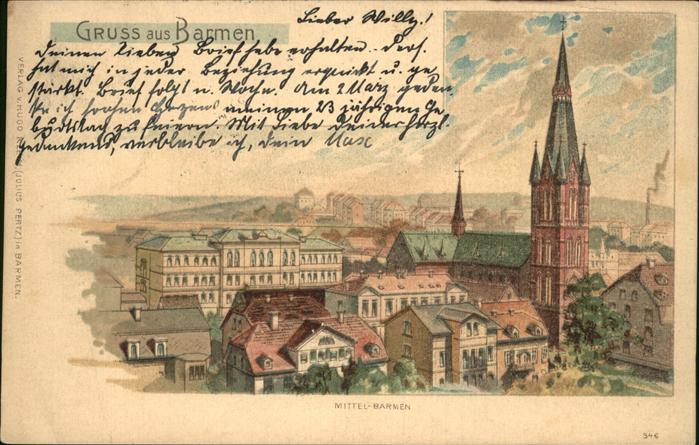 Barmen Wuppertal Teilansicht Kirche