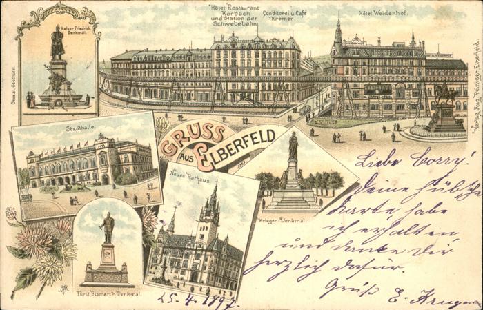 Elberfeld Wuppertal Hotel Weidenhof Kaiser Wilhelm Kaiser F