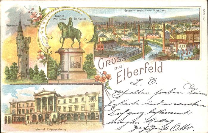 Elberfeld Wuppertal Weyerbusch Turm Kaiser Wilhelm Denkmal