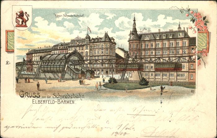 Barmen Wuppertal Schwebebahn Bahnhof Wappen