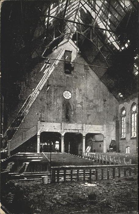 BERLIN  CITY Corpus Christi Kirche nach Brand am 21. Juni 1915 Orgelempore Glock