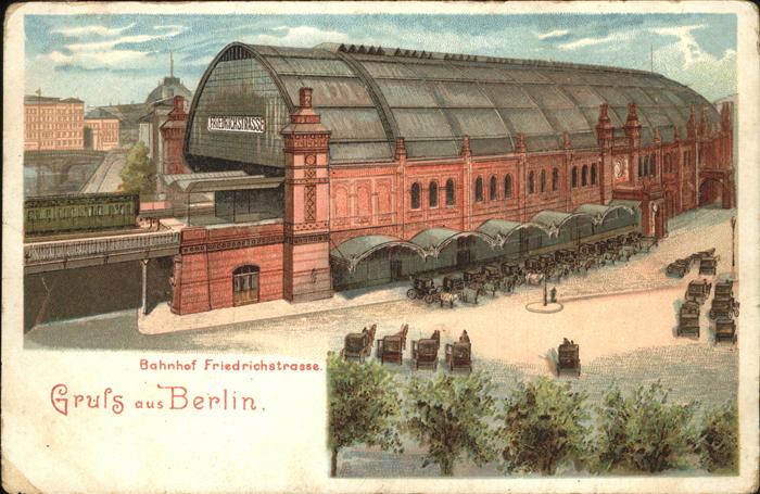Berlin Bahnhof Friedrichstrasse Pferdedroschke