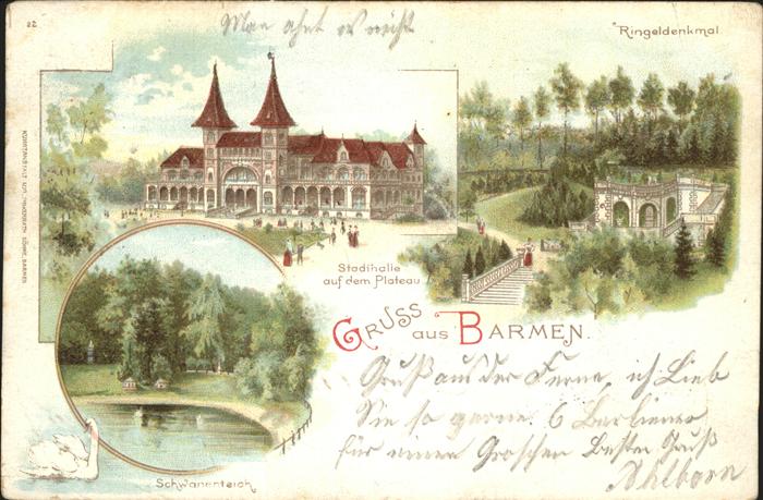 Barmen Wuppertal Stadthalle Schwanenteich Ringeldenkmal