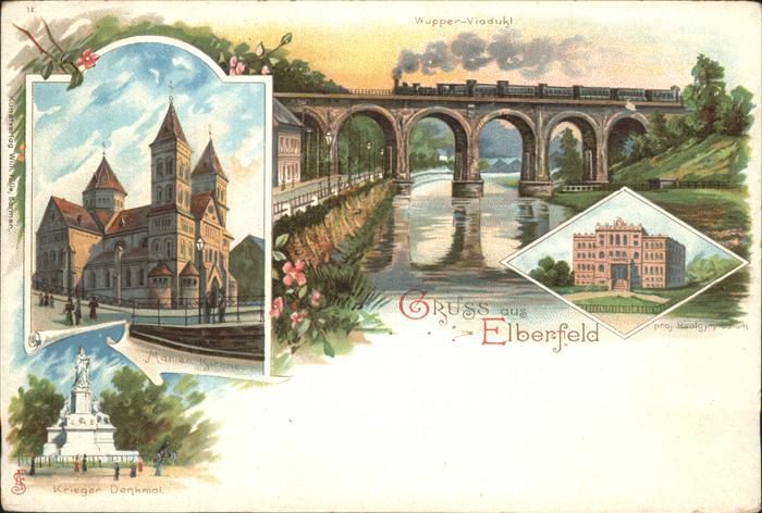 Elberfeld Wuppertal Marienkirche Kriegerdenkmal Wupper Viad