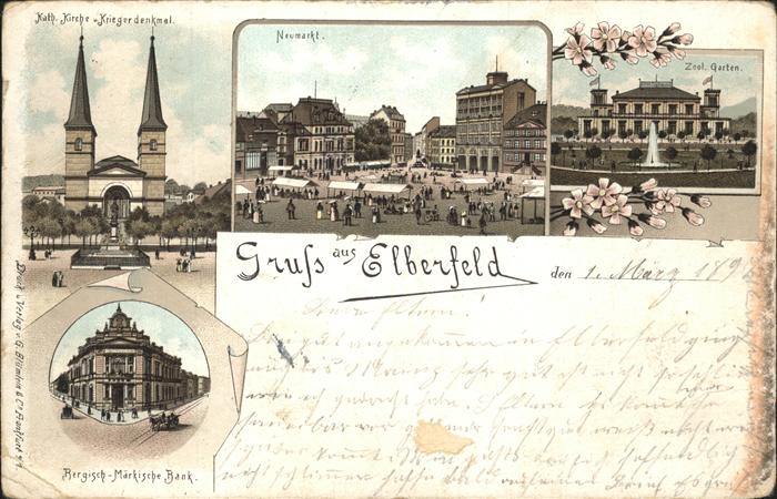 Elberfeld Wuppertal Kirche Neumarkt Zoologischer Garten Ber