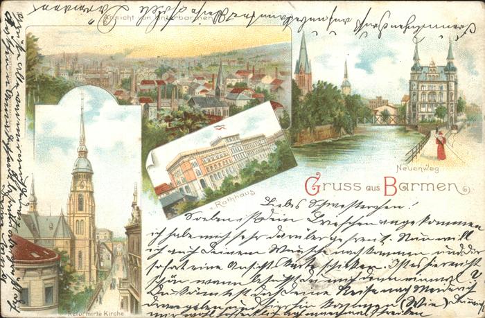 Barmen Wuppertal Neuenweg Rathaus Kirche