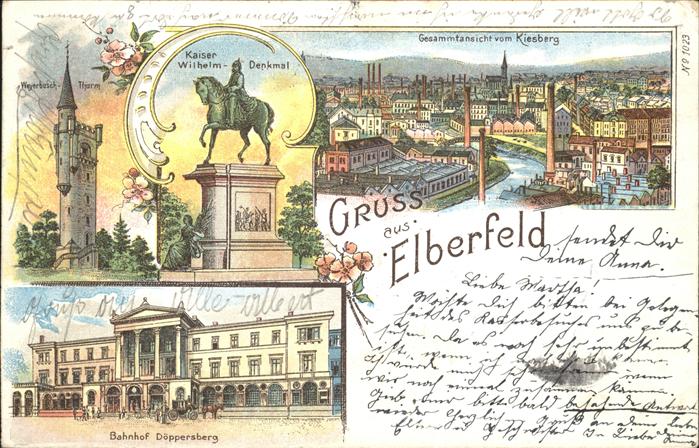 Elberfeld Wuppertal Weyerbusch Turm Kaiser Wilhelm Denkmal