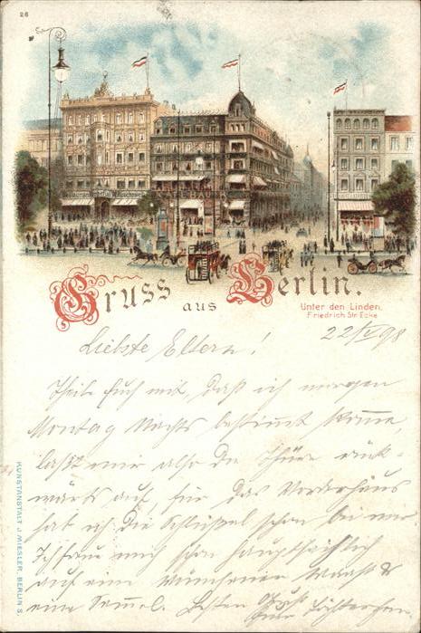 Berlin Unter den Linden Friedrichstrasse Pferd