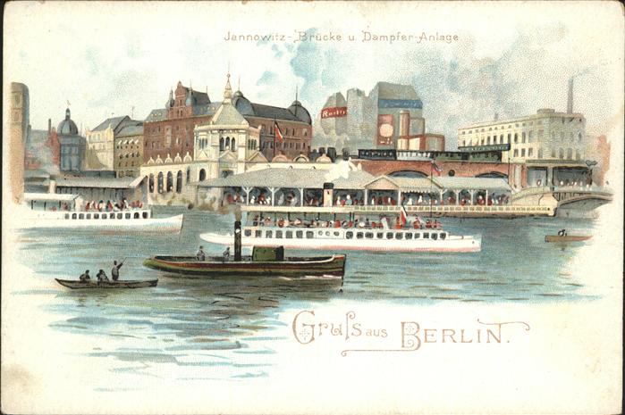 BERLIN  CITY Jannowitz Bruecke Dampfer Anlage