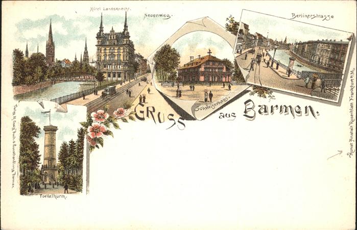 Barmen Wuppertal Hotel Landsknecht Neuenweg Schweizerhaus Berlinerstrasse Toelle