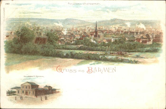 Barmen Wuppertal Panorama Kirche Bahnhof Rittershausen