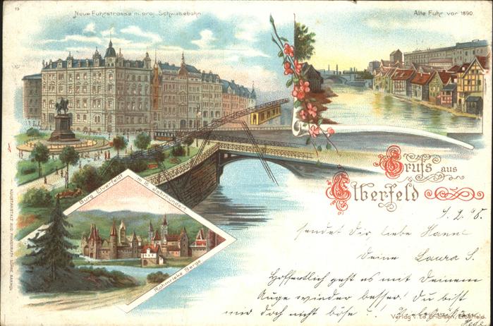 Elberfeld Wuppertal Neue Fuhrstrasse Schwebebahn Alte Fuhr