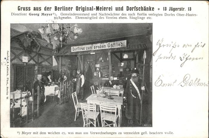Berlin Berliner Original Meierei Dorfschänke D