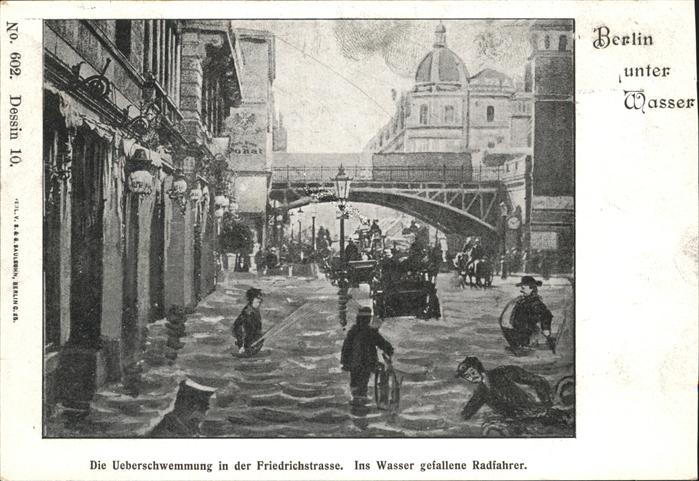 Berlin unter Wasser Überschwemmung Friedrichst