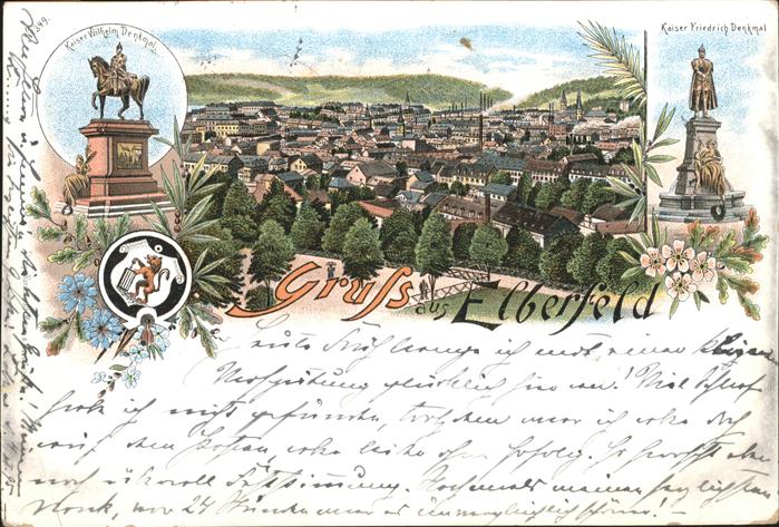 Elberfeld Wuppertal Gesamtansicht Kaiser Wilhelm Kaiser Fri