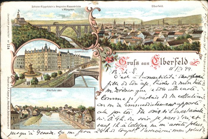 Elberfeld Wuppertal Schloss Küppelstein Bergische Riesenbrü