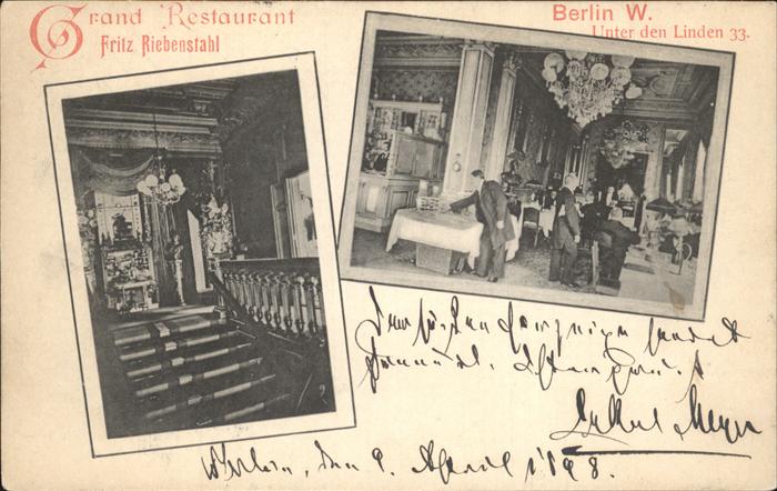 Berlin Grand Hotel Fritz Riebenstahl Unter den
