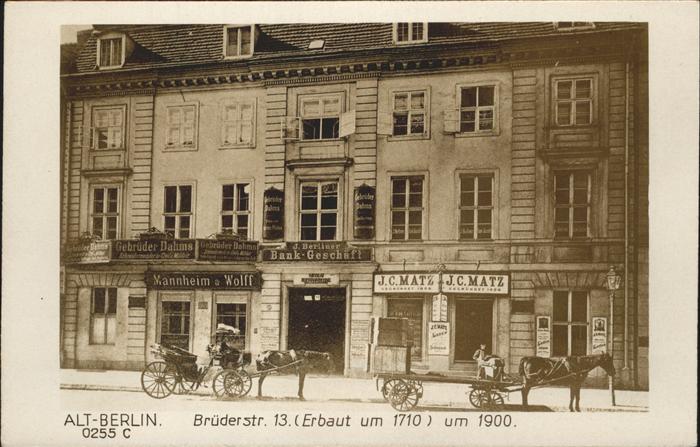 Berlin Alt-Berlin Brüderstrasse Geschäftshaus