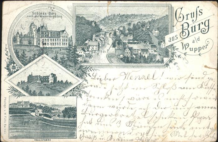 Burg Wupper Schloss Burg Talsperre