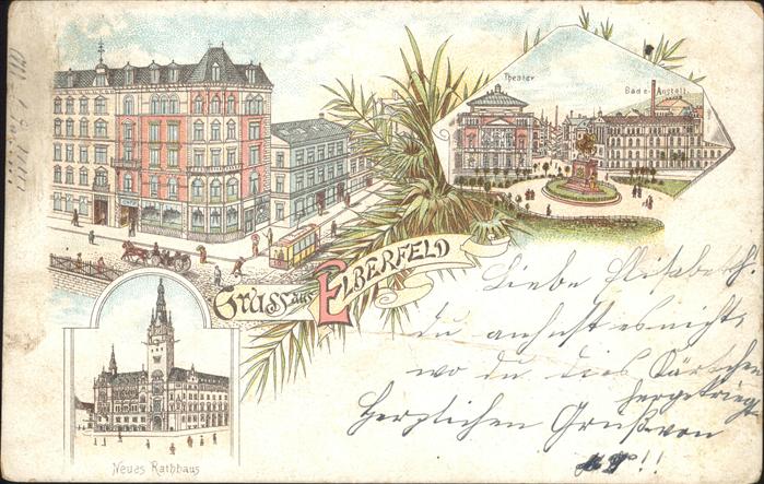 Elberfeld Wuppertal Rathaus Theater Badeanstalt Denkmal Str