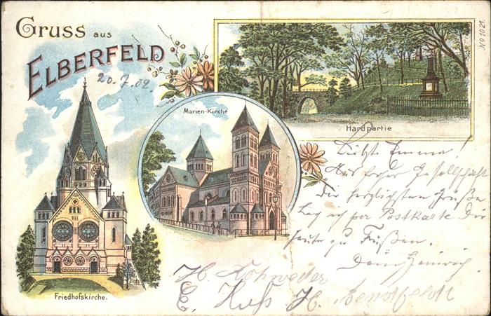 Elberfeld Wuppertal Friedhofskirche Marienkirche Hardpartie Bruecke