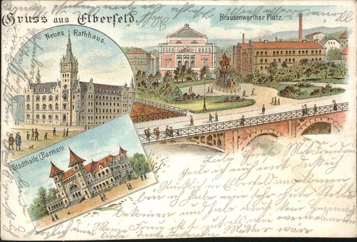 Elberfeld Wuppertal Rathaus Brausenwerther Platz Stadthalle Barmen