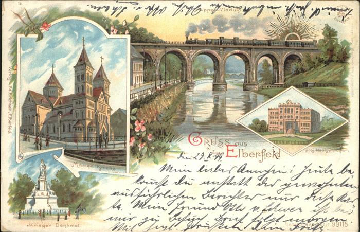 Elberfeld Wuppertal Marienkirche Kriegerdenkmal Wupper Viad