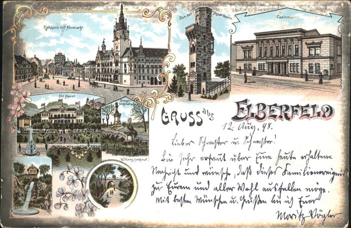 Elberfeld Wuppertal Rathaus Neumarkt Von der Heydt Turm Cas