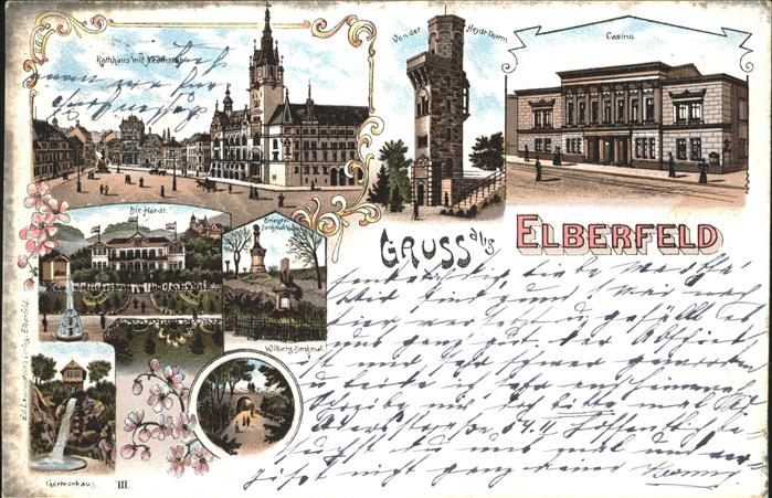 Elberfeld Wuppertal Rathaus Neumarkt Von der Heydt Turm Cas