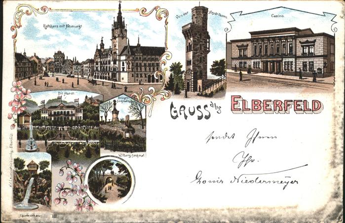 Elberfeld Wuppertal Rathaus Neumarkt Von der Heydt Turm Cas