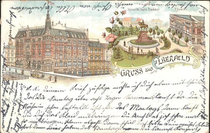 Elberfeld Wuppertal Hotel Kaiser Wilhelm Denkmal Theater