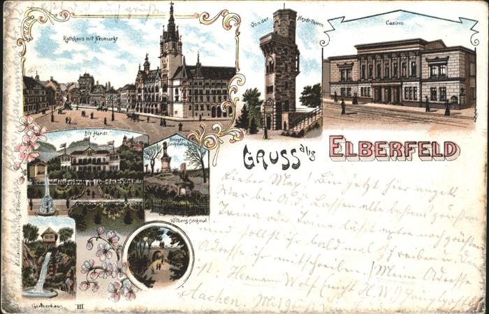 Elberfeld Wuppertal Rathaus Neumarkt Von der Heydt Turm Cas