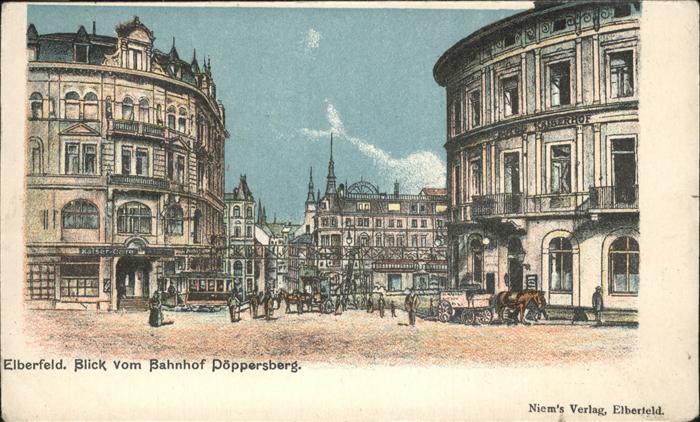 Elberfeld Wuppertal Blick vom Bahnhof Döppersberg Pferdefuh