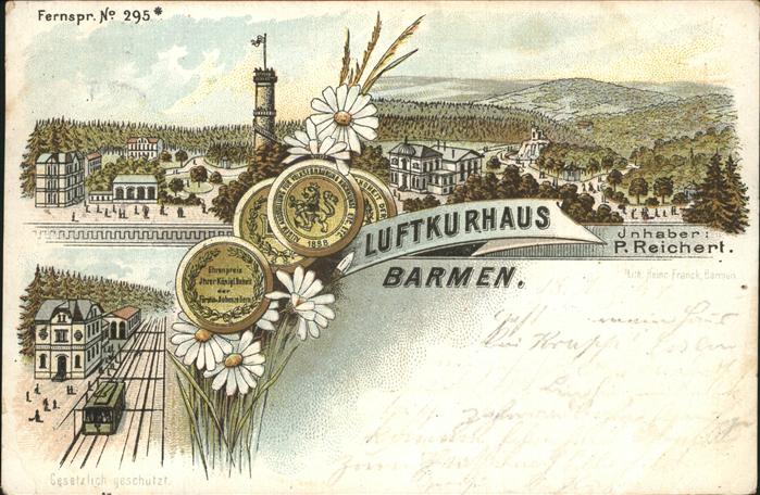 Barmen Wuppertal Kurhaus Turm Bahnhof Eisenbahn