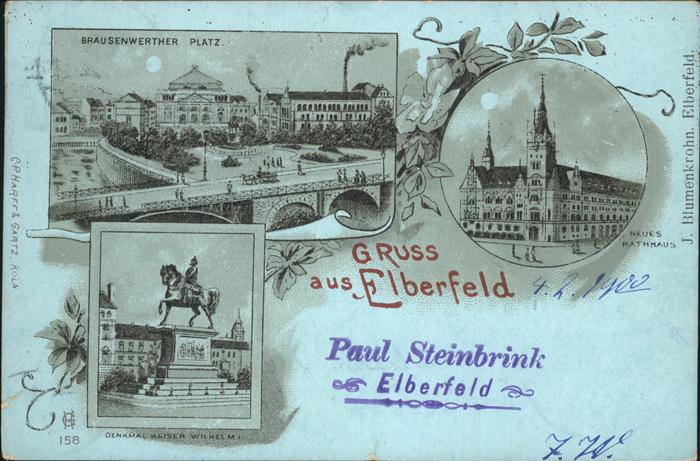 Elberfeld Wuppertal Brausenwerther Platz Rathaus Kaiser Wil