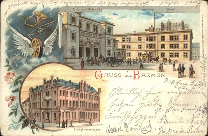 Barmen Wuppertal Bahnhof Post Vereinsheim Horn Musikinst