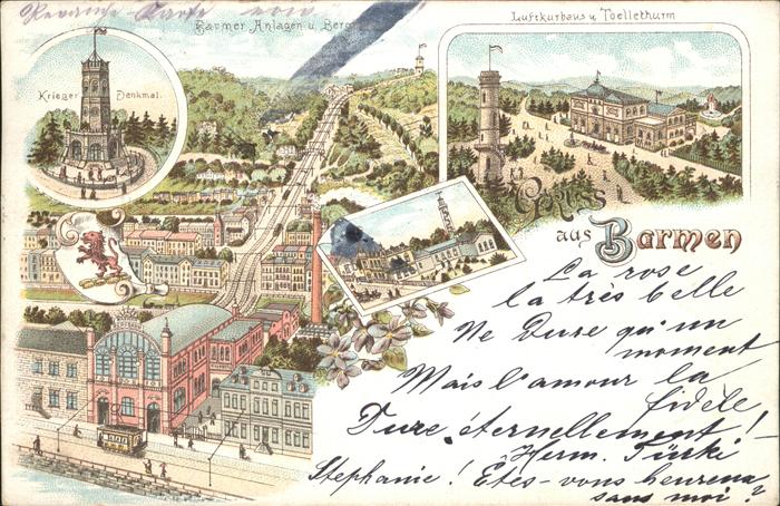 Barmen Wuppertal Kriegerdenkmal Anlagen Bergbahn Kurhaus