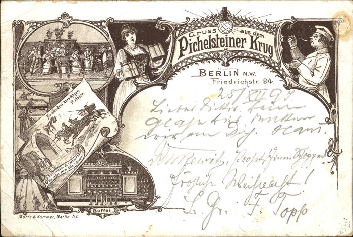 Berlin Gaststätte Pichelsteiner Krug Buffet Ri