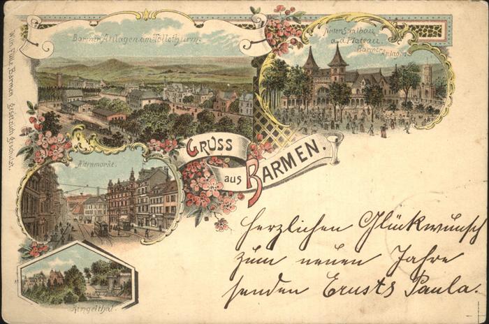 Barmen Wuppertal Tölleturm Barmer Anlagen Saalbau Altenm