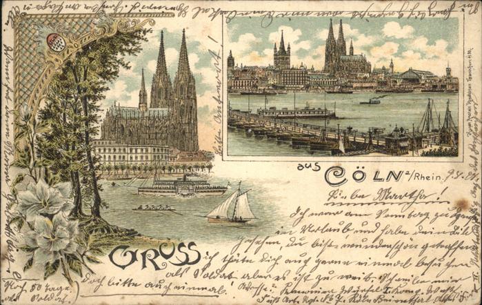 Koeln Rhein Dom Schiffe