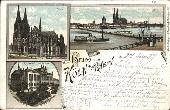 Koeln Rhein Dom Schiffe