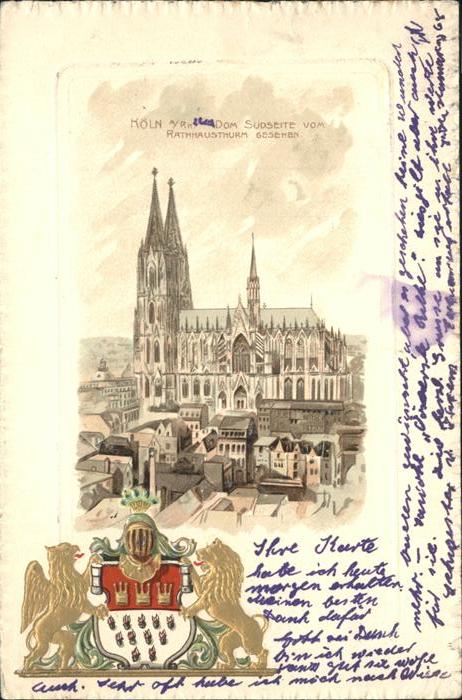 Koeln Rhein Dom Prägedruck