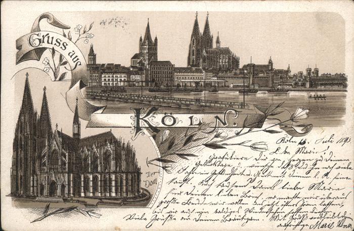 Koeln Rhein Dom Rheind Schiffe