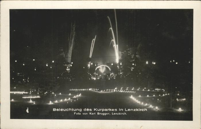 Lenzkirch Hochschwarzwald BW Kurpark bei Nacht beleuchtet