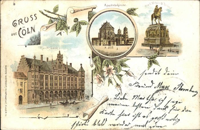 Koeln Rhein Friedrich-Wilhelm-Denkmal Apostelnkirch